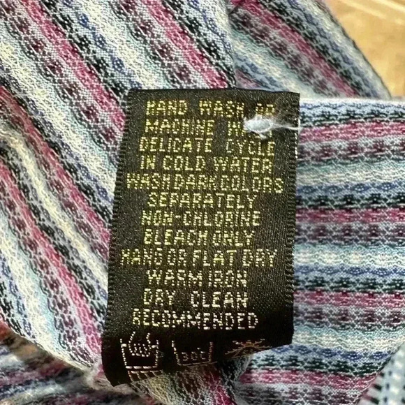 Bugatchi Mens Polo Light Blue with Pink and White Size L - Picture 4 of 5